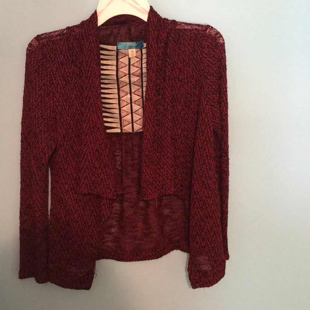 Cardigan with design on back